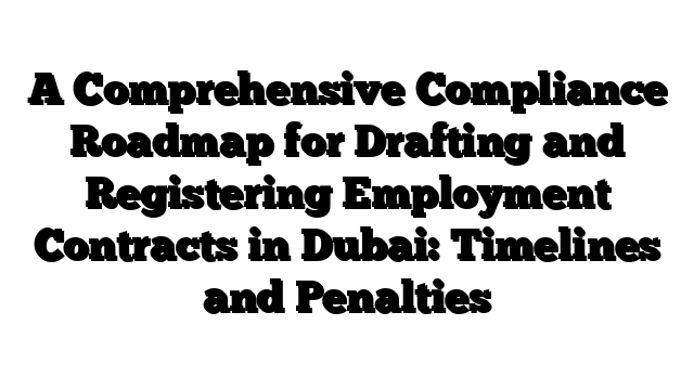 A Comprehensive Compliance Roadmap for Drafting and Registering Employment Contracts in Dubai: Timelines and Penalties