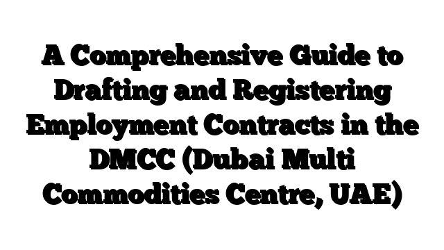 A Comprehensive Guide to Drafting and Registering Employment Contracts in the DMCC (Dubai Multi Commodities Centre, UAE)