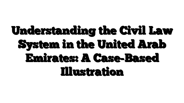 Understanding the Civil Law System in the United Arab Emirates: A Case-Based Illustration